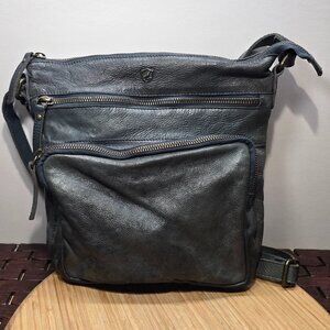 Cochoa Purse Very Soft Leather Vintage Crossbody travel Bag Army Green India